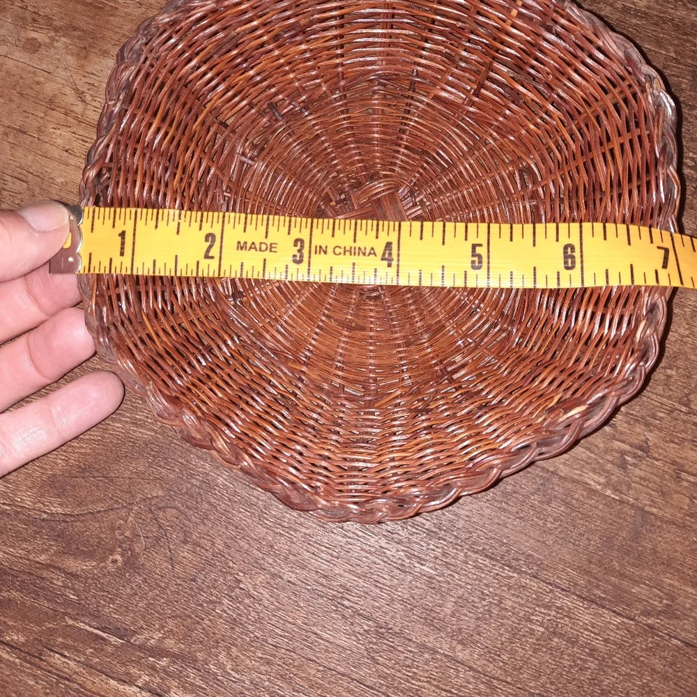 Woven Rattan Wall Basket Set - Brown